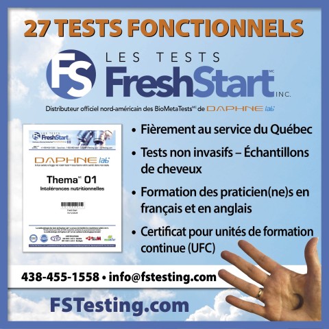 Les Tests FreshStart inc.— Pour cibler vos intolérances nutritionnels, éléments toxiques dans votre corps et plus encore